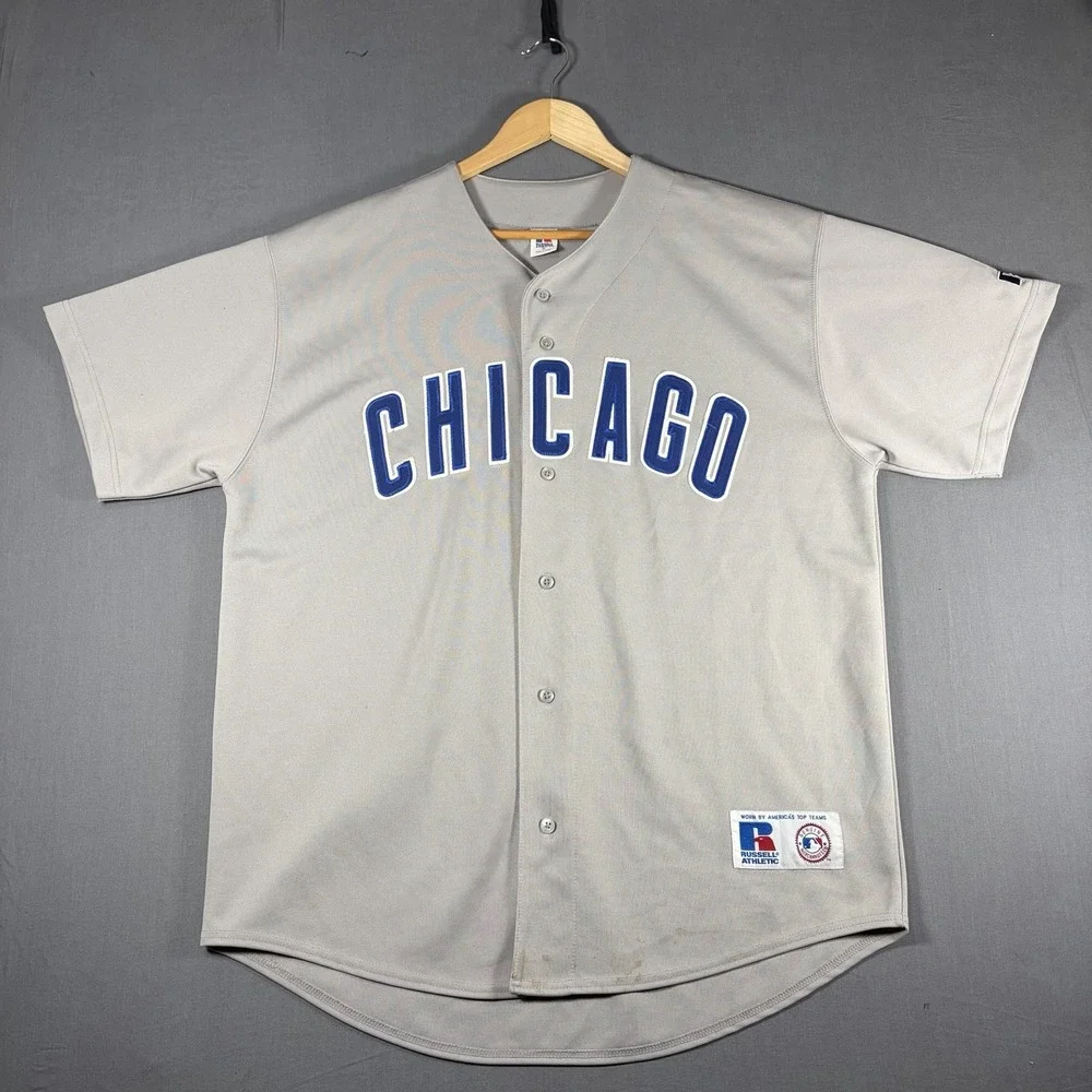 Vintage Chicago Cubs Russell Jersey Mens 90's Road Jersey Size XL